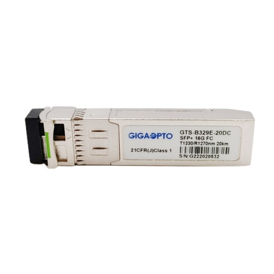 módulo TX1330 RX1270nm do transceptor do canal da fibra de 16G FC 20km SFP+