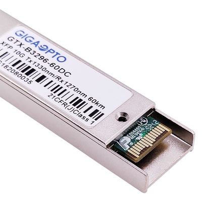 módulo 1330nm do transceptor da fibra dos ethernet do WDM ER60 de 10Gbps XFP/DOM de 1270nm 60km