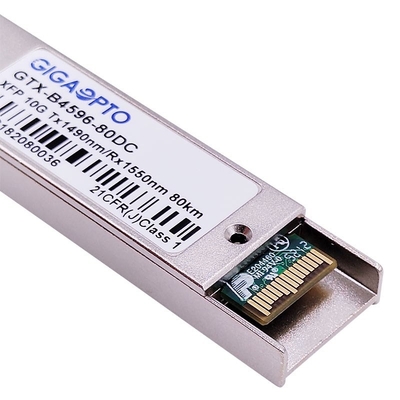 10Gbps os DOM bidirecionais do módulo 1490nm 1550nm 80km do transceptor da fibra do ZR do WDM XFP