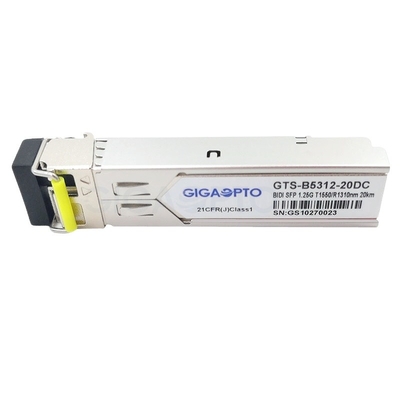 Transceptor TX1550nm/RX1310nm 20km SMF GLC-BX-20D de 1000BASE-BX Cisco SFP