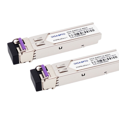 Transceptor GLC-BX80-U dos ethernet dos DOM LC 1.25G Cisco do WDM 80km SMF de TX1490nm RX1570nm