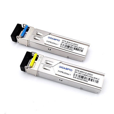 Transceptor de fibra SFP de modo único de 20 km para transmissão de dados de longa distância