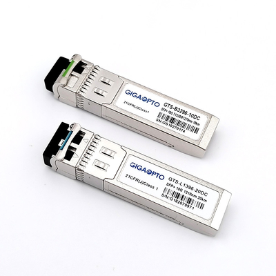 Módulo de transceptor óptico SFP 10G para distância de 300m/10km/40km/80km